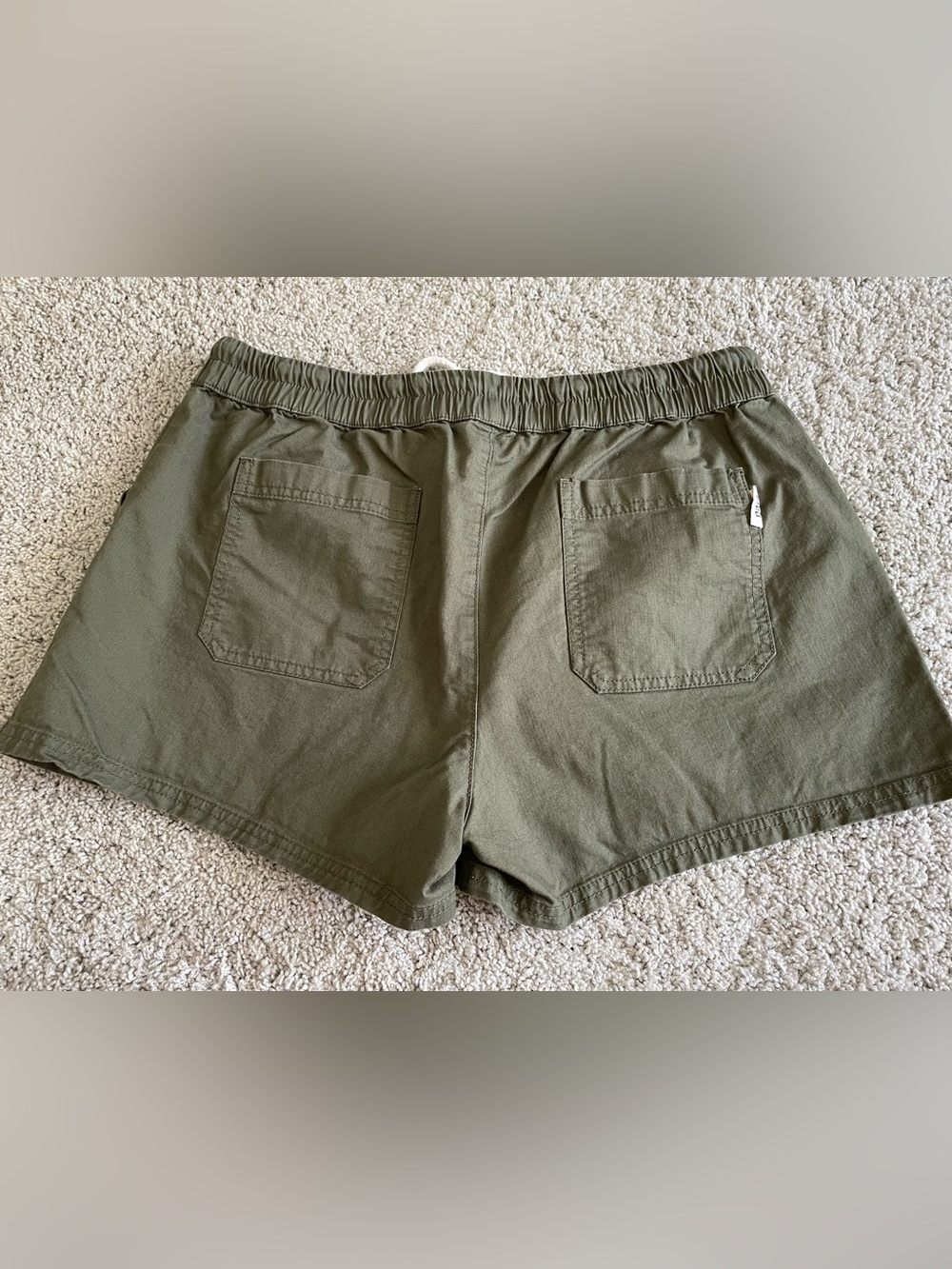 Pact Daily Twill Short Organic Cotton Olive Green Women’s Size Large Shorts - Picture 5 of 6